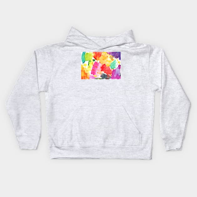 Abstract watercolor painting Kids Hoodie by lausn